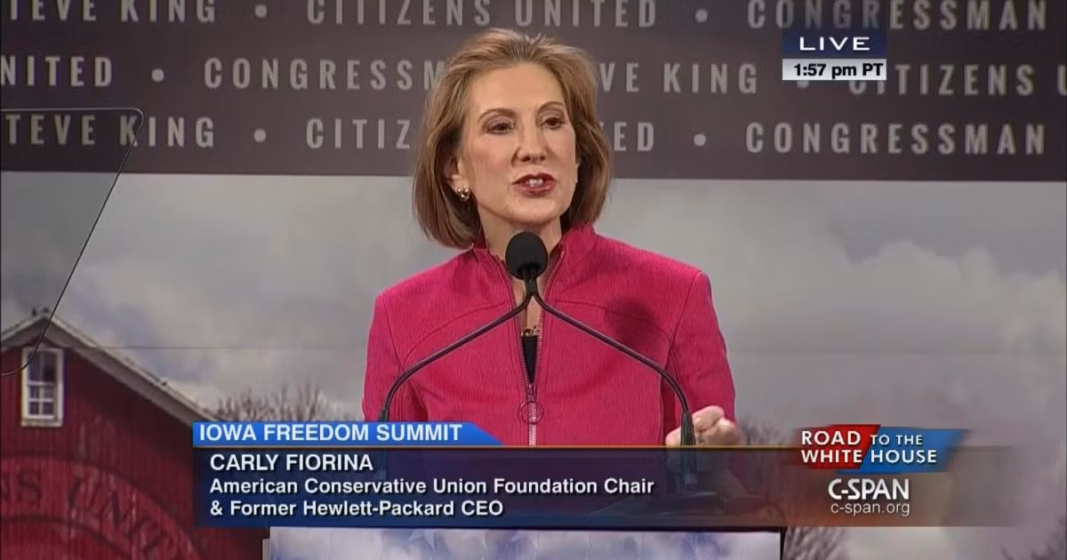 Tháng 2/2005, Fiorina đã rời khỏi vị trí sau những bất đồng của bà với các thành viên trong HĐQT liên quan đến việc HP mua lại Compaq.