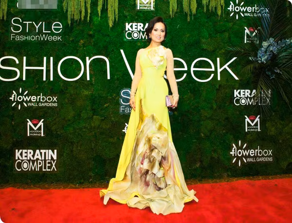 Gần đây, trong buổi trình diễn các bộ sưu tập Xuân Hè 2016 của Style Fashion Week diễn ra tại Gotham Hall, New York (Mỹ), nữ ca sĩ Hà Phương đã mặc một bộ đầm lộng lẫy của nhà thiết kế Việt Quỳnh Paris.