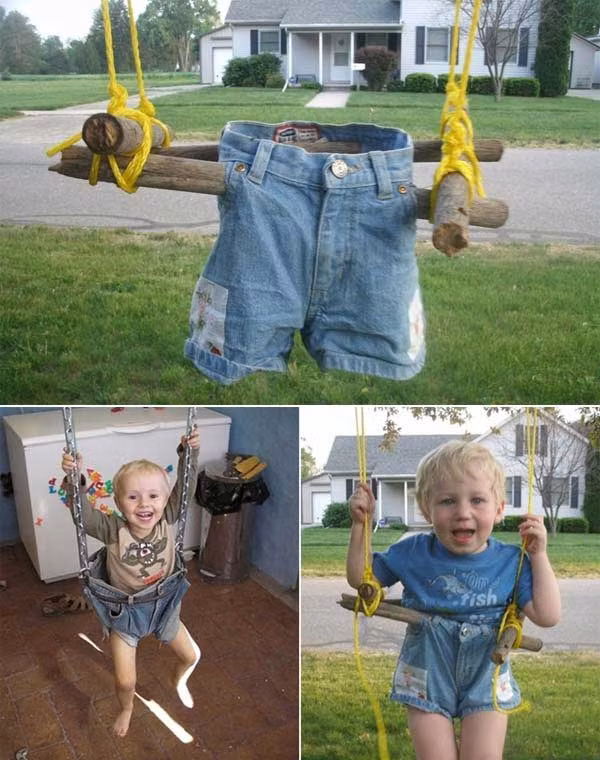 Đây là một kiểu võng đu dễ thiết kế và có tính an toàn cho trẻ nhỏ.