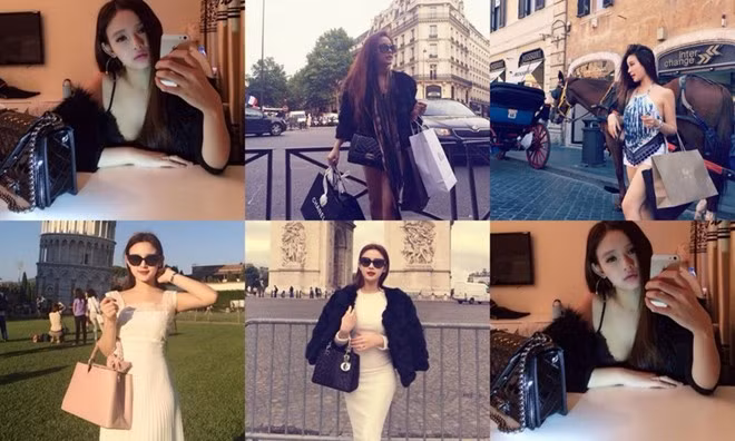 Cô có loạt túi hiệu như Hermes Birkin màu cam, Lady Dior hồng nude, LV Capucines hồng phấn, LV Capucines 2013, Chanel 2.55...