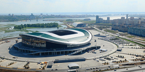SVĐ Kazan Arena - một trong những SVĐ đăng cai tổ chức World Cup 2018. Sân này có sức chứa khoảng 45.000 chỗ ngồi.