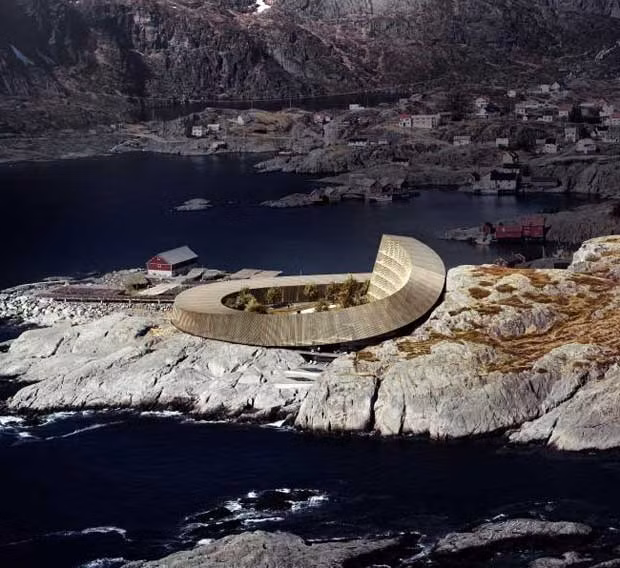 Khách sạn Lofoten Opera, Na Uy. Khách sạn này khai trương vào cuối năm 2015.