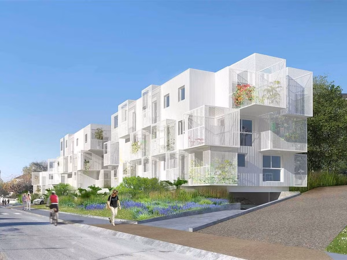 Tòa nhà White Clouds, thiết kế bởi công ty MORE &amp; Poggi (Saintes, Pháp). Đây là một trong những tòa nhà tương lai lọt vào hạng mục đề cử: Công trình nhà ở.