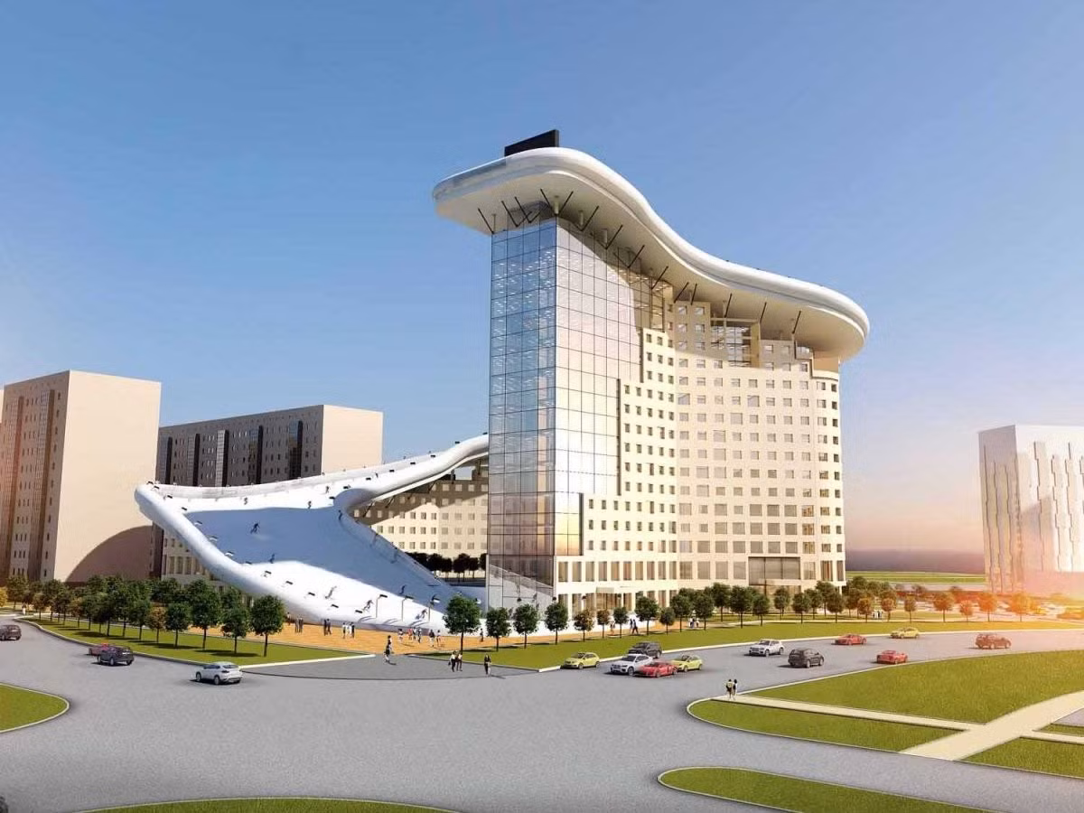 Tòa nhà Slalom House được thiết kế bởi Union of Architects of Kazakhstan (Astana, Kazakhstan). Hạng mục đề cử: Công trình nhà ở.