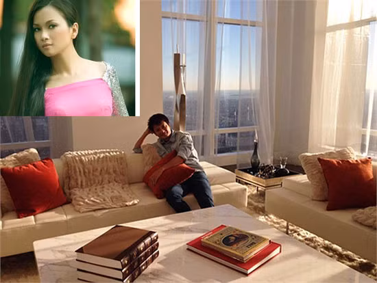 Ca sĩ Hà Phương - Em gái của ca sĩ Cẩm Ly và chồng sở hữu một căn penthouse rất sang trọng, trị giá hàng chục triệu USD, tọa lạc tại tầng 89 - 90 của tòa tháp Trump World Tower (Mỹ).