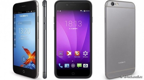 4. Texet iX-maxi: Một sản phẩm “nhái” của iPhone 6 khác đến từ Nga là chiếc Texet iX-maxi, với mọi chi tiết y hệt bản chính. Texet iX-maxi có giá bán là 174 USD.