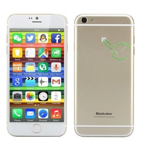 2. Blackview Ultra A6: Chiếc điện thoại "nhái" iPhone 6 này không có nút bật/tắt âm lượng giống iPhone 6. Thế nhưng, Blackview Ultra A6 lại sử dụng hệ điều hành Android nhưng lại chạy launcher giống hệt iOS, dễ đánh lừa những người am hiểu về iPhone. Sản phẩm được bán với giá 110 USD.