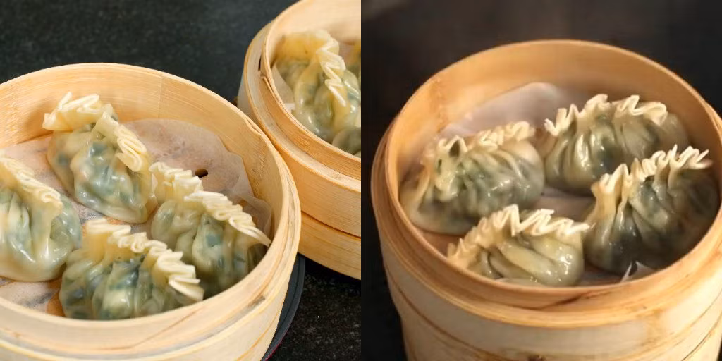 Đặt 1 nồi hấp đun sôi nước cho bánh đã nặn vào và hấp chừng 5p mở ra cho róc nước trên nắp vung rồi đậy lại, 5p sau mở tiếp xem nếu thấy bánh trong là chín nếu trắng đục thì hấp thêm 5 phút nữa. Ảnh: BlogAnChoi.com.