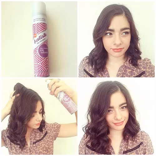 Các loại dầu gội khô còn có thiết kế nhỏ gọn, xinh yêu như chai xịt khoáng giúp các nàng dễ dàng thủ sẵn 1 chai trong túi xách để "chữa cháy" trong những lúc gấp gáp. Cụ thể là 3 mẹo dùng để tạo 3 kiểu tóc đẹp sau đây. Ảnh: winnie.com.