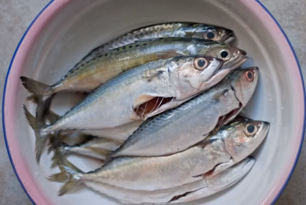 3. Cá bạc má nướng lá chuối. Nguyên liệu: Cá bạc má, hạt dẻ, ớt đỏ, sả, giềng, lá chuối, gia vị. Cho riềng, hạt dẻ sáp, tỏi, nghệ, đường, muối, sả, ớt, hành khô vào máy xay sinh tố xay nhuyễn rồi ướp với cá đá đã rửa sạch trong 30 phút. Ảnh: cooky.vn.