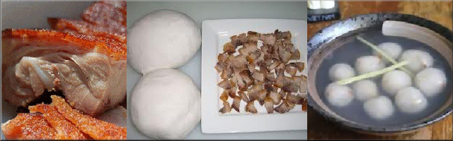 Rây mịn bột lọc và trộn bột vào nước, vo thành từng cục lớn. Sau khi nấu nước sôi thì cho vào. Luộc bột cho chín mặt ngoài rồi vớt ra, nhào kỹ để bột không bị sống. Ảnh: tiengsonghuong.wordpress.vn.