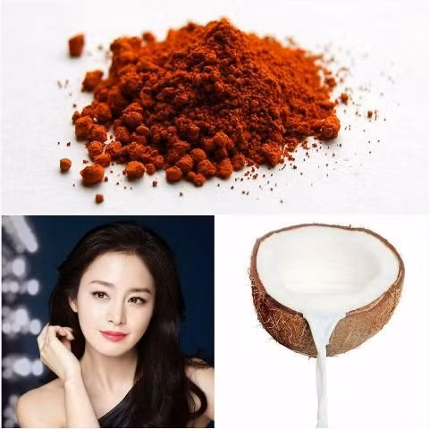 3. Bột gỗ đàn hương và nước cốt dừa. Nguyên liệu: Bột gỗ đàn hương, nước cốt dừa. Bạn trộn đều 1 muỗng canh bột gỗ đàn hương và 2 muỗng canh nước cốt dừa lại với nhau. Ảnh: bloganchoi.com.