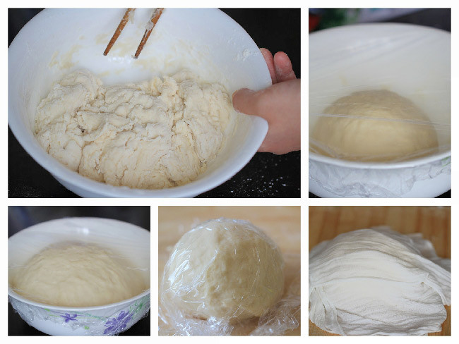 Các món cháo ăn cùng quẩy nóng, cách làm quẩy nóng thì vô cùng đơn giản. Chuẩn bị: bột mì, baking soda, bột nở, muối, phèn chua, nước. Chia nước ra hai phần, một phần hoà tan muối, bột nở và baking soda. Phần kia hoà tan phèn chua. Ảnh: Tin247.com.