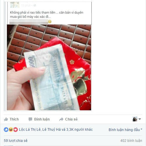 Xét cho cùng, số tiền trong các phong bao lì xì này có thể không quan trọng, sự hạnh phúc của cô dâu, chú rể mới là điều cần được quan tâm nhất. Tuy nhiên chỉ một hành động nhỏ, không đúng mực của những người làm nhiệm vụ bê tráp đã có thể làm ảnh hưởng đến hình ảnh của gia chủ trong mắt nhà thông gia.