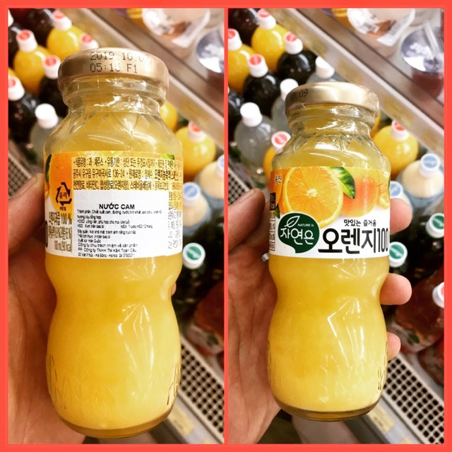 Ngoài ra, các loại nước cam, chanh đóng chai chứa hàm lượng các chất phụ gia, hương liệu nhân tạo và hóa chất cao nên người bị hen suyễn tuyệt đối không nên uống các loại nước này. Ảnh: shopee.