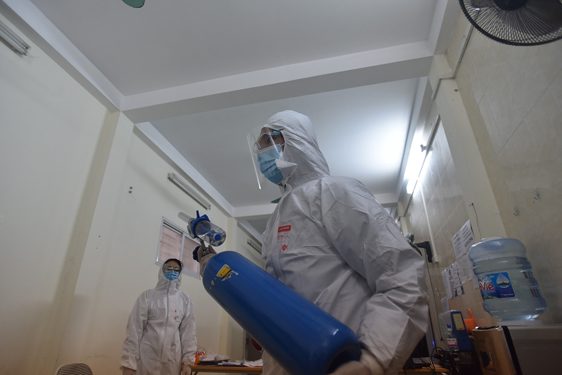 Anh Nguyễn Ngọc Hải Long - Bí thư đoàn phường Ô Chợ Dừa cho biết, từ khi triển khai đến nay, mô hình ATM oxy đã hỗ trợ được cho khoảng 20 ca F0 điều trị tại nhà.