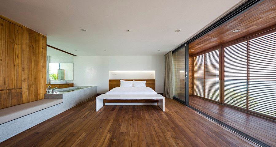 Trong đó, một phòng ngủ có khu vực vệ sinh liên thông với giường ngủ.