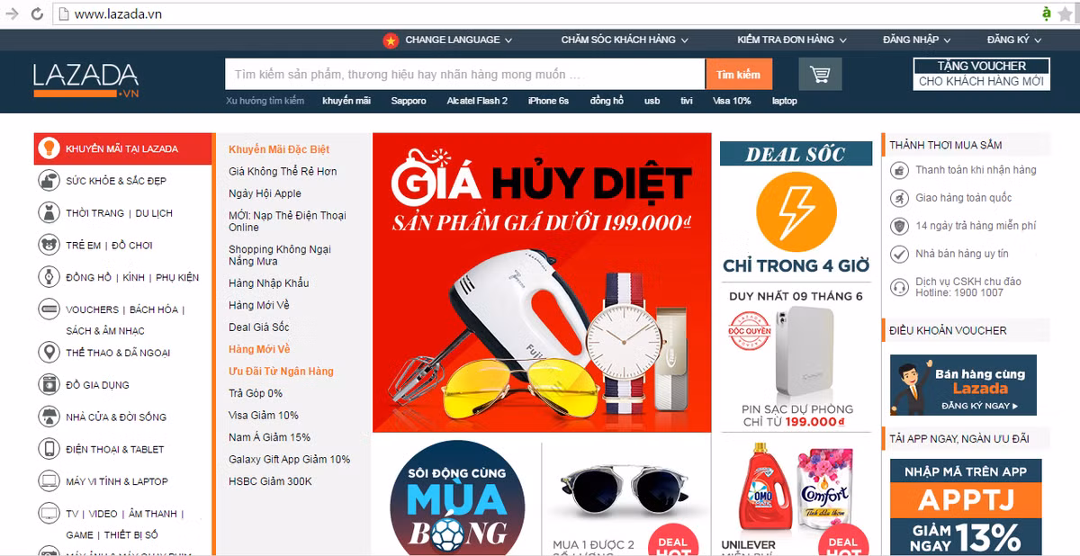 Vach tran chieu tro lua khach mua hang moi gia cua Lazada
