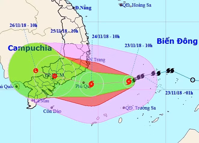 Ung pho bao so 9 sap do bo: So tan dan xong truoc 12h00 ngay 24/11
