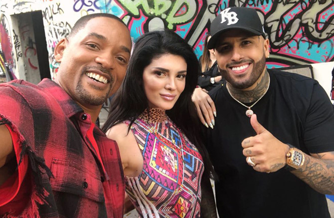 Will Smith, Era Istrefi và Nicky Jam - 3 giọng ca của Live It Up. Ảnh: Billboard.