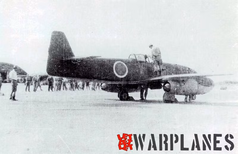 Mẫu thử nghiệm đầu tiên được mang ra thử nghiệm dưới mặt đất tại nhà máy Nakajima ngày 30/6/1945. Tuy nhiên tới ngày 7/8/1945 nó mới thực hiện được chuyến bay đầu tiên kéo dài 20 phút và thành công. Nguồn ảnh: Warplanes.