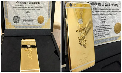 Khoảng tháng 2/2015, nam ca sĩ hào hứng chia sẻ về chiếc iPhone 6 dát vàng, đính kim cương và nạm hình Rồng sang chảnh trên trang cá nhân, khiến nhiều người không khỏi ganh tỵ.