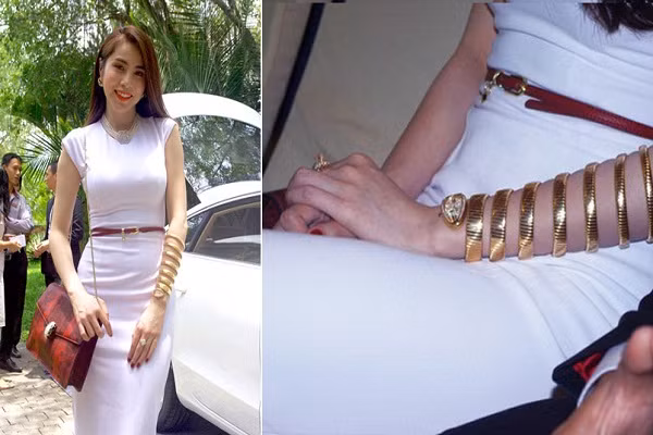 Đồng hồ Bvlgari Serpenti 7 Coil Watch của ca sĩ Thủy Tiên cũng từng được đồn đoán có giá 4 tỷ đồng.