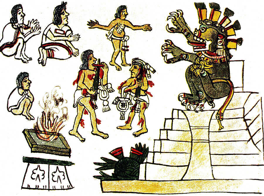 Mặc dù những nghi lễ hiến tế người dâng lên thần linh được công chúng và giới chuyên gia ngày nay đánh giá là hết sức man rợ nhưng đối với người Aztec thì đó là việc làm vô cùng thiêng liêng với cả người còn sống lẫn người bị đem đi hiến tế.