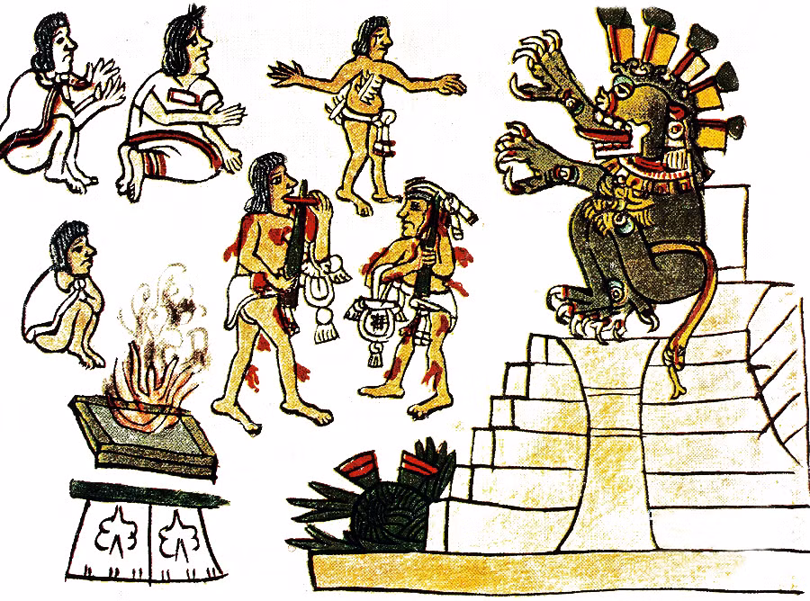 Mặc dù những nghi lễ hiến tế người dâng lên thần linh được công chúng và giới chuyên gia ngày nay đánh giá là hết sức man rợ nhưng đối với người Aztec thì đó là việc làm vô cùng thiêng liêng với cả người còn sống lẫn người bị đem đi hiến tế.