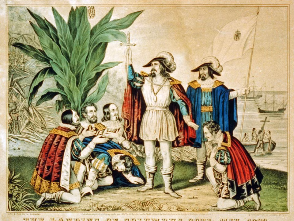 Christopher Columbus phát hiện ra châu Mỹ: Nhiều người tin rằng Christopher Columbus là người đầu tiên phát hiện ra châu Mỹ, nhưng thực tế không phải vậy. Người Mỹ bản địa đã sinh sống ở đây từ rất lâu. Người châu Âu đầu tiên đến châu Mỹ được các nhà sử học công nhận là nhà thám hiểm người Viking Leif Erikson. Ông khởi hành từ Greenland đến Newfoudland tại Canada vào khoảng 1.000 năm sau công nguyên. Trong lịch sử, hành trình của Columbus đến châu Mỹ vào năm 1492 đã mang theo một số căn bệnh khiến khoảng 90% người Mỹ bản địa thiệt mạng. Chuyến đi của ông mang ý nghĩa mở đường cho chủ nghĩa đế quốc châu Âu phát triển ở Tây bán cầu.