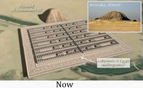 Căn cứ vào những ghi chép của Herodotus, vào thế kỷ 17, học giả người Đức Athanasius Kircher đã vẽ nên hình ảnh mê cung bí ẩn của người Ai Cập thời cổ đại.