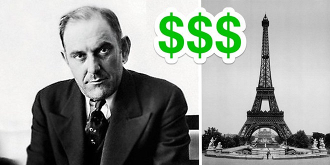 Một sự thật gây bất ngờ là tên trộm người Czech có tên Victor Lustig đã lừa bán thành công tháp Eiffel - biểu tượng của nước Pháp - đến 2 lần với các mức giá 50.000 USD và 75.000 USD.