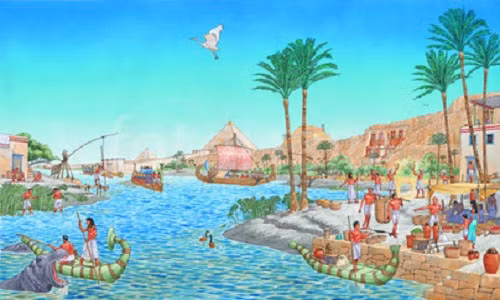 Mỗi năm, mực nước sông Nile lại dâng cao vào mùa hè. Theo đó, nước tràn bờ và đem phù sa cho khu vực đồng bằng quanh sông Nile. Chính cơn lũ thường niên này giúp đất đai màu mỡ cho người Ai Cập cổ đại canh tác nông nghiệp.