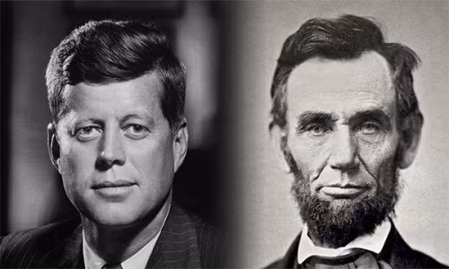 Abraham Lincoln (phải ảnh) và John F. Kennedy (trái ảnh) là hai trong số những Tổng thống Mỹ nổi tiếng nhất lịch sử. Điều bất ngờ là hai ông chủ Nhà Trắng này có nhiều điểm trùng hợp kỳ lạ.