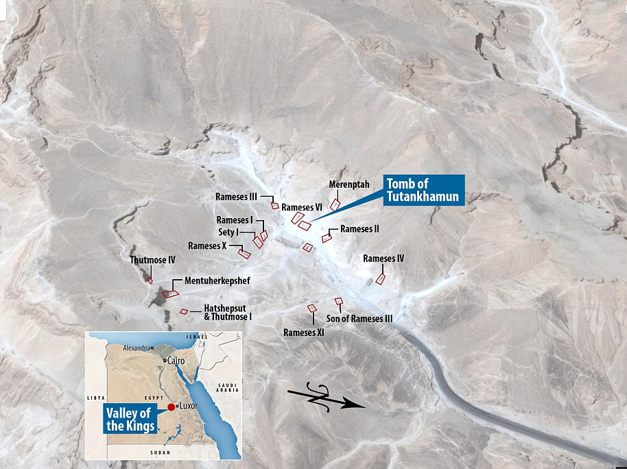 Lăng mộ vua Tutankhamun được nhà khảo cổ người Anh Howard Carter và nhóm của ông phát hiện vào năm 1922 tại Thung lũng các vị Vua..