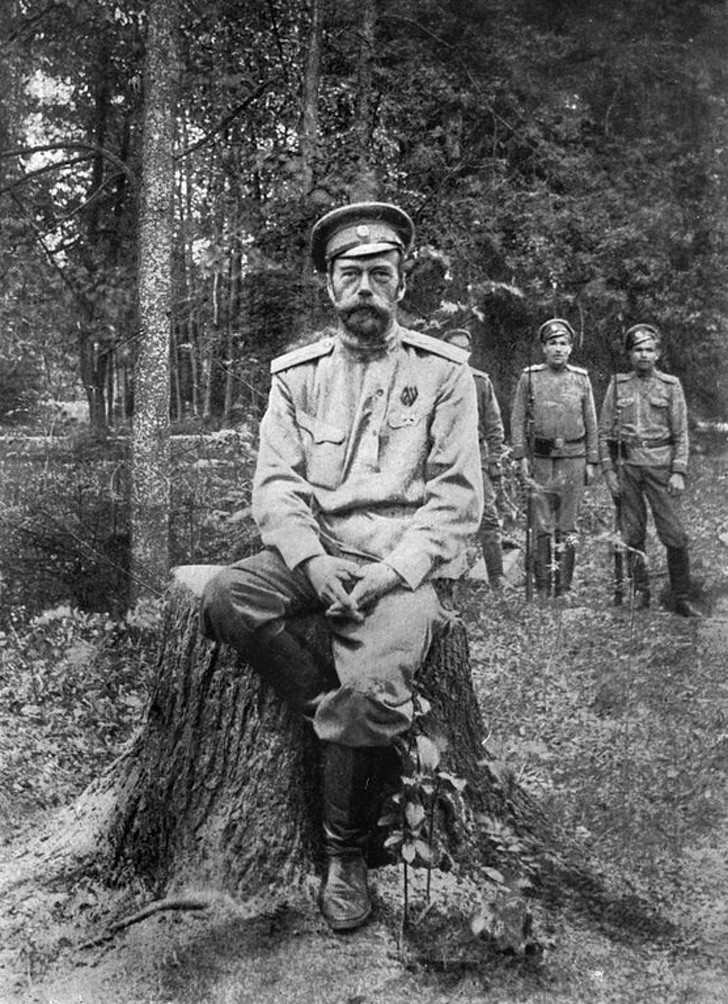 Đây là một trong những bức ảnh cuối cùng chụp Sa hoàng Nicholas II năm 1917.