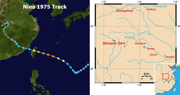 Đập Banqiao nổi tiếng của Trung Quốc được xây dựng vào tháng 6/1952. Tuy nhiên, vào tháng 8/1975, con đập này xảy ra thảm kịch khủng khiếp.