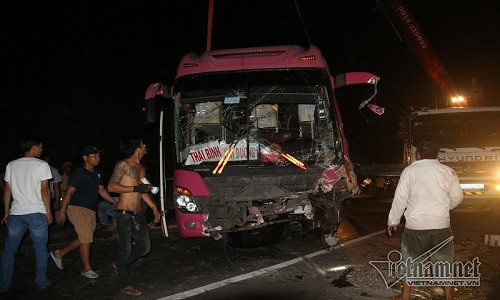 Hiện trường vụ tai nạn. Ảnh: Quang Thành