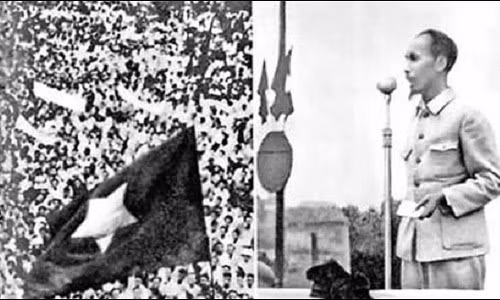 Vào ngày 2/9/1945, Chủ tịch Hồ Chí Minh đọc bản Tuyên ngôn Độc lập trên quảng trường Ba Đình lịch sử, khai sinh ra nước Việt Nam Dân chủ Cộng hòa.