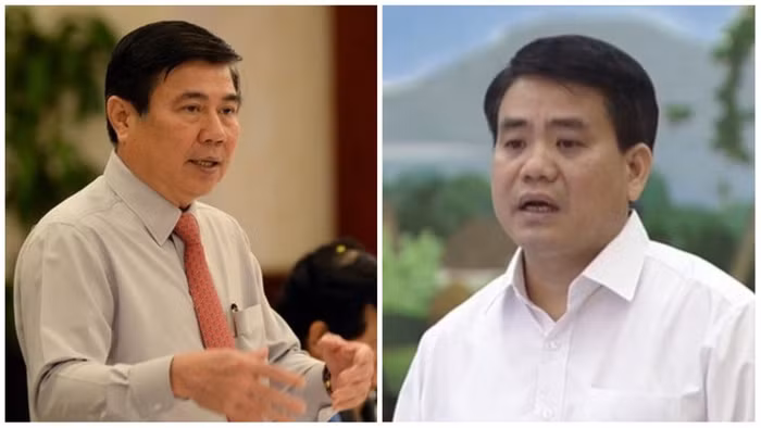 Chủ tịch UBND TP.HCM Nguyễn Thành Phong (trái) và chủ tịch UBND TP Hà Nội Nguyễn Đức Chung có thể đăng đàn tại Quốc hội kỳ này - Ảnh: TT