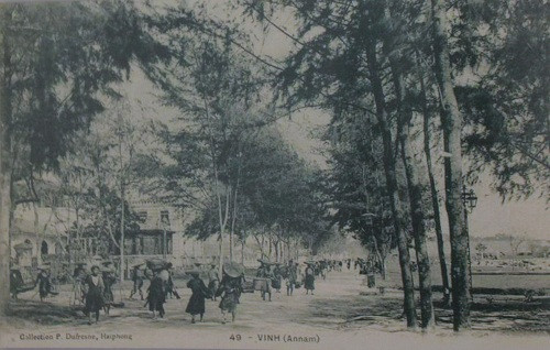 Một đường phố ở Vinh đầu thế kỷ XX.