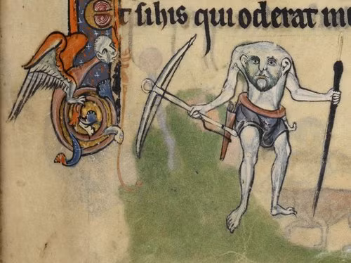 Ví dụ như vào năm 1211, một nhà thám hiểm tên là Fermes tuyên bố đã gặp một bộ lạc gồm những người không có đầu nhưng có mắt và miệng trên ngực sống trên một hòn đảo ở Ethiopia.