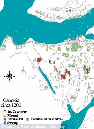 Việc xây những kim tự tháp đất trên với mục đích gì cũng trở thành bí ẩn về thành phố Cahokia. Thêm nữa, người Cahokia không để lại ngôn ngữ viết khiến thành phố này càng trở nên bí ẩn hơn.