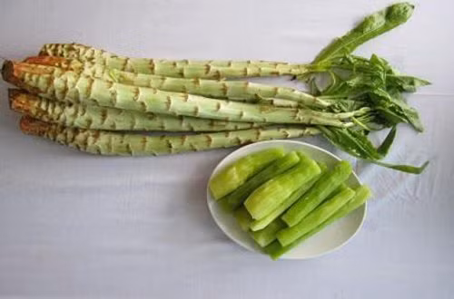  Rau ngó xuân không có nhiều lá xum xuê như các loại rau khác mà thay vào đó là phần gốc rất dài. Ảnh nongsandungha.