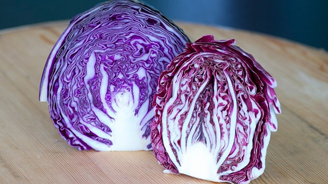 Màu đỏ mà giống bắp cải này có được là do sự hiện diện của một số lượng lớn các anthocyanins (bioflavonoids) – chất chống oxy hóa mạnh mẽ. Ảnh healthplus.