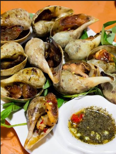 Thịt ốc muỗng nhiều, ngọt, bùi thơm, được nhiều người yêu thích bởi độ dai, giòn đặc trưng. Ảnh Diadiemanuong.