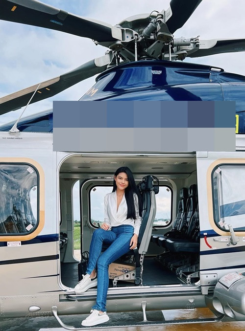 Trong các chuyến du lịch nước ngoài, á hậu 1 cuộc thi Hoa hậu Thể thao Việt Nam 2022 trải nghiệm dịch vụ đi tour trực thăng.