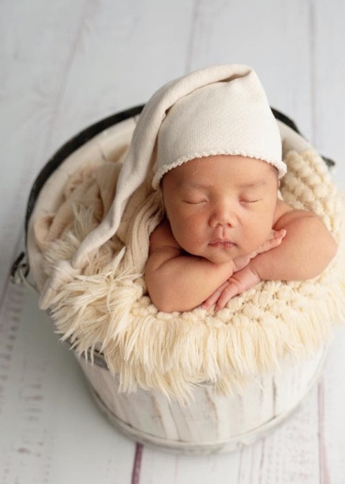 Lê Thụy Vy - vợ rapper Tiến Đạt sinh con vào đầu tháng 8. Ái nữ nhà nam rapper tên Sonij. Ảnh: FBNV.