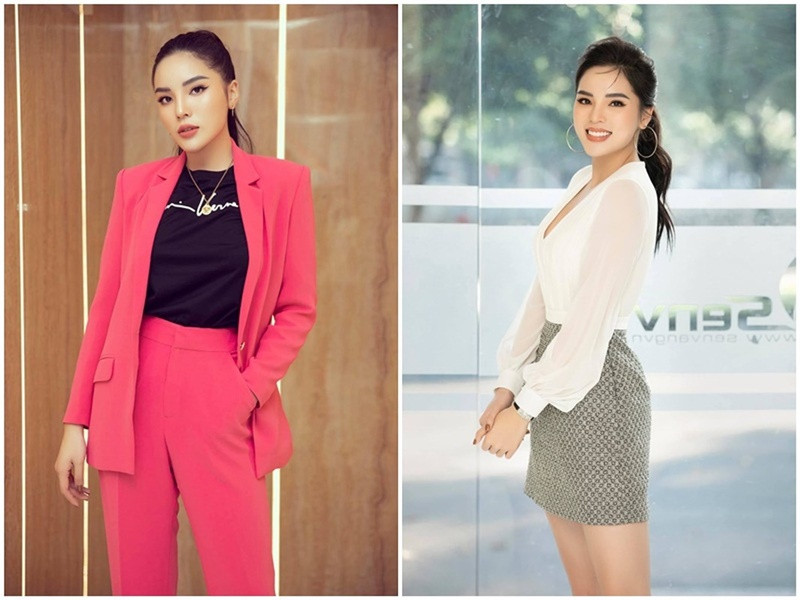 Nàng hậu ngày càng chăm chút về gu thời trang. Trước đây, cô bị chê mặc xấu, liên tục gặp sự cố trang phục. Ảnh: FBNV.