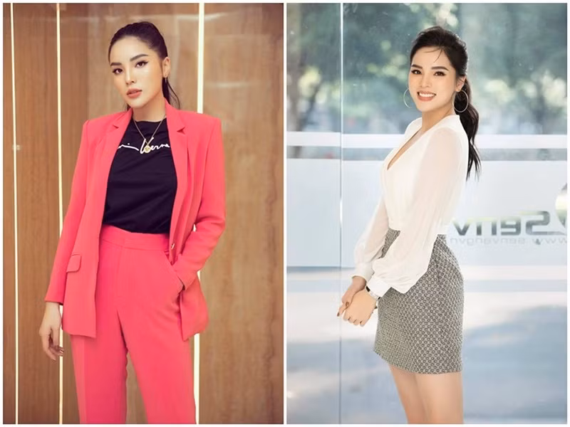 Nàng hậu ngày càng chăm chút về gu thời trang. Trước đây, cô bị chê mặc xấu, liên tục gặp sự cố trang phục. Ảnh: FBNV.